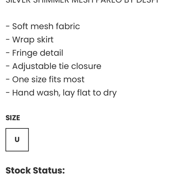 NWT Despi mesh pareo - Picture 10 of 10